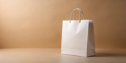 White Paper Shopping Bags - Store Design - AI Photography