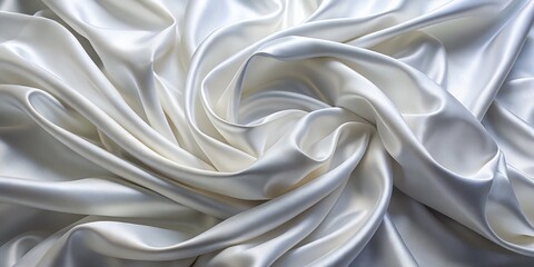 Obraz premium White Silk Fabric, Rule of Thirds, Photography, Draped, Elegant