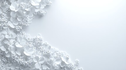 3D render of a white abstract background with a hexagon pattern