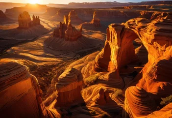 Fototapeten breathtaking dynamic landscape images featuring unique landform shapes textures captured ability showcase sculptural beauty, terrain, natural, scenery © Yaroslava