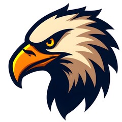 Obraz premium Fierce and Majestic Eagle Head with Piercing Gaze and Sharp Talons