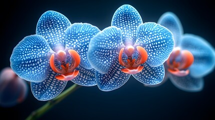 Radiant Blue Orchids
