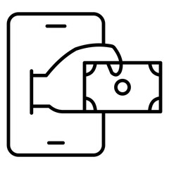 Vector icon digital payment methods, including mobile payments, contactless transactions, online banking, and e-wallets. Perfect for fintech applications, mobile apps, financial dashboards.