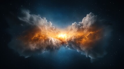 Fototapeta premium Cosmic Explosion of Colorful Clouds in Deep Space