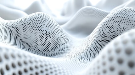 3D render of a white abstract background with a hexagon pattern