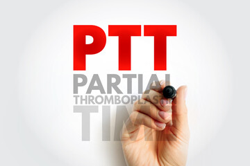 PTT - Partial Thromboplastin Time is a blood test that looks at how long it takes for blood to...