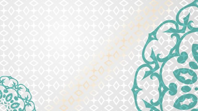 Abstract loop motion background. Ornamental Mandala Harmony Unveiled Horizontal Looping Animation Blank Islamic Video Background