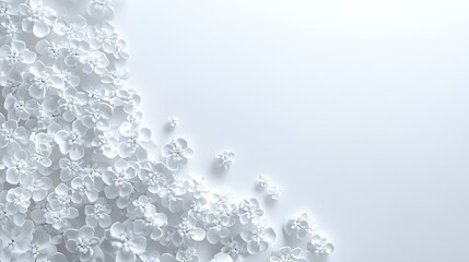 3D render of a white abstract background with a hexagon pattern
