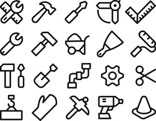 Working tools vector icon.