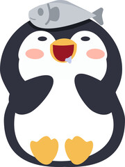 penguin wants to eat fish