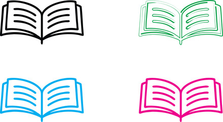 Minimalist avocado icons, colorful outlines, simple geometric shapes, flat design, clean lines, vibrant colors, monochrome illustrations, graphic design elements, vector art style, food symbols, moder