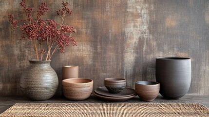 Natural Brown Textures with Delicate Tactile Patterns