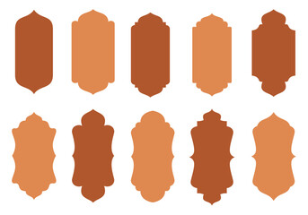 Islamic and ramadan kareem windows in oriental vector