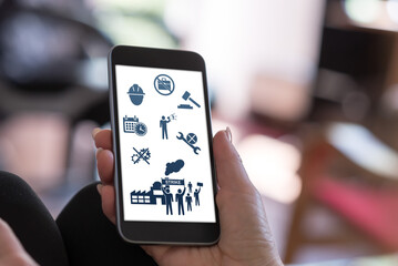 Strike concept on a smartphone