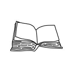 Vector illustration of an open book, symbolizing knowledge, education, and learning