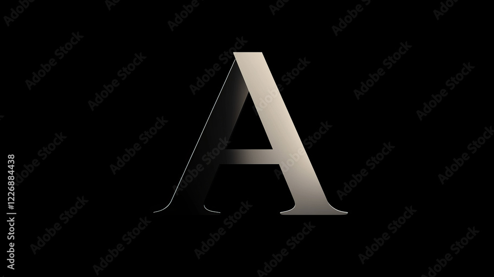 Fototapete set of alphabet symbols and icons of letter a, such logos. rasterized version also available in gall
