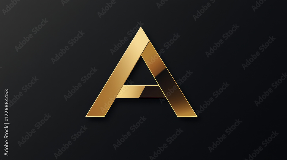 Fototapete set of alphabet symbols and icons of letter a, such logos. rasterized version also available in gall