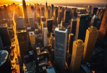 dynamic city skylines bathed vibrant colors sunrise capturing beauty urban landscapes, architecture, buildings, cityscape, horizon, lighting, design, modern