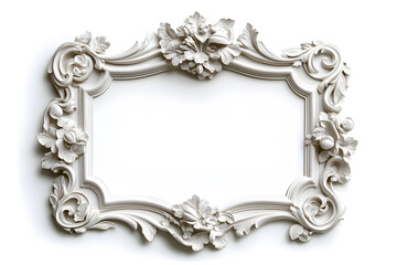 Frame mock up decorated with stucco in Renaissance and Baroque. Ornate Rococo Frame