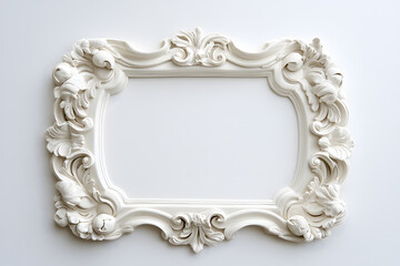 Frame mock up decorated with stucco in Renaissance and Baroque. Ornate Rococo Frame