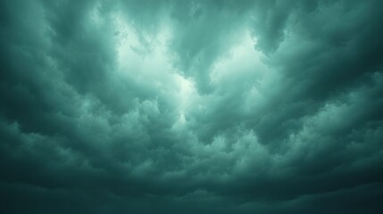 Dark and Dramatic Clouds Forming Over Stormy Sky