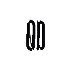 QD monogram logo design letter text name symbol monochrome logotype alphabet character simple logo