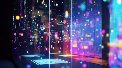 Obraz premium Holographic Data Visualization