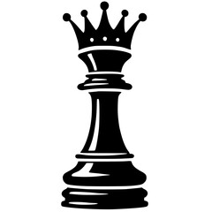 Chess king pawn silhouette