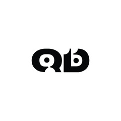 QD monogram logo design letter text name symbol monochrome logotype alphabet character simple logo