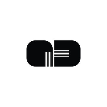 QD monogram logo design letter text name symbol monochrome logotype alphabet character simple logo