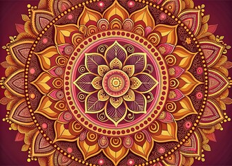 Intricate Mandala Rose & Lotus Henna Tattoo Design: Ethnic Oriental Coloring Book Page