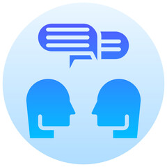 consulting vector round gradient icon