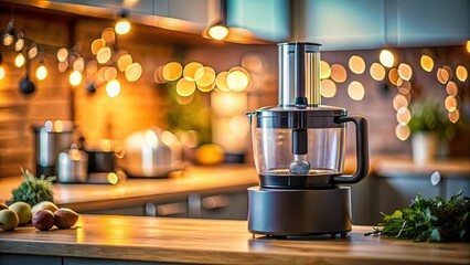 Long Exposure: Black Food Processor in Natural Kitchen Light