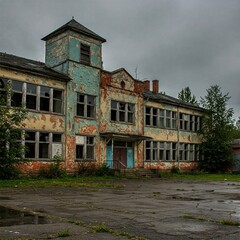 abandoned building in the city