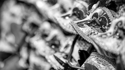 Colorful masks of Venice Carnival, Italy