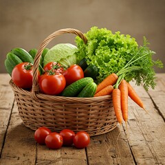fresh vegetables in a basket