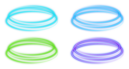 Vibrant neon frames with sparkling magic swirl effect and dynamic light flare for energy, ethereal, magic, fantasy, aura illustration design