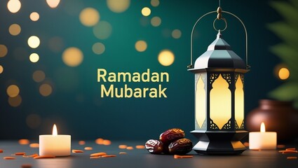 Ramadan poster with a lantern and few dates' ,Ramadan template 2025,header or banner of Ramadan Karim,Ramadan Mubarak wallpaper,background of Ramadan mubarak,Ramadan poster 2025,soulful emerald green 