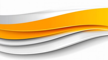 Obraz premium Abstract Orange and White Wave Design