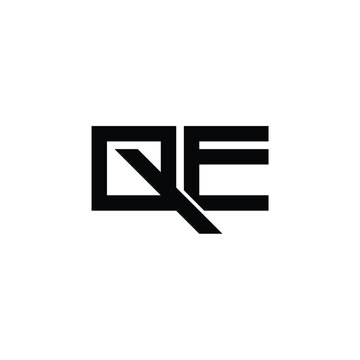 QE monogram logo design letter text name symbol monochrome logotype alphabet character simple logo