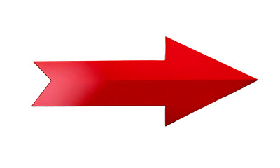 red arrow PNG format, isolated graphic, transparent white background, realistic details, high resolution, perfect for design projects, branding, advertising, packaging, presentations, and digital, web