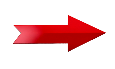 red arrow PNG format, isolated graphic, transparent white background, realistic details, high resolution, perfect for design projects, branding, advertising, packaging, presentations, and digital, web