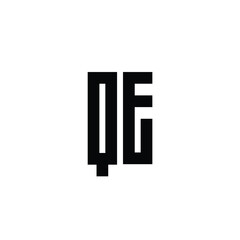 QE monogram logo design letter text name symbol monochrome logotype alphabet character simple logo
