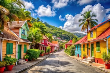 Martinique Creole Village Panorama - Les Anses-d'Arlet
