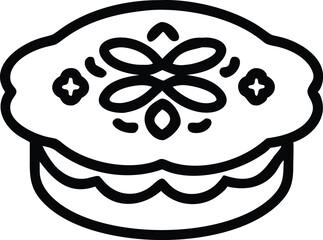 Celtic knot design, four-leaf clover, circular emblem, black and white illustration, symmetrical pattern, geometric shapes, minimalist logo, stylized shamrock, curved lines, cultural symbol, monochrom