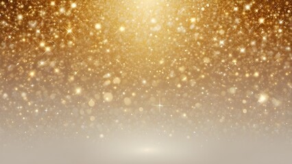 golden christmas background with sparkling lights