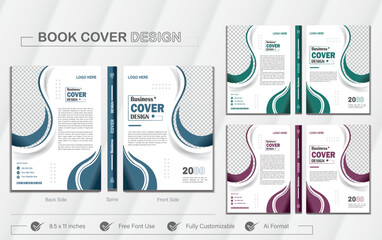 Professional Business book cover , annual report, print-ready business cover design, book cover design eps file print-ready, company profile, business profile, flyer, brochure, banner, social template