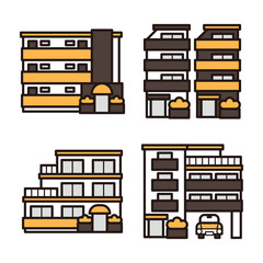 シンプルなマンションのアイコン