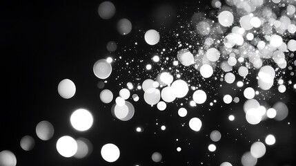 Abstract Silver Lights Bokeh Background Design