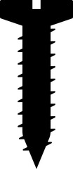 Cutout Long Screw Wall Construction Assembly Silhouette